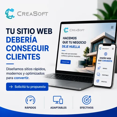 CreaSoft — Diseño web que consigue clientes